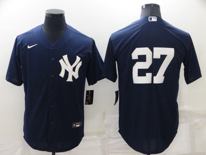 Men New York Yankees 27 No Name Blue Game 2022 Nike MLB Jersey